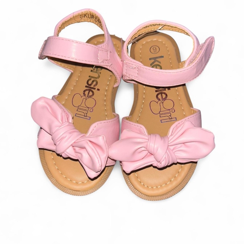 Girls Pink Bow Strap Sandals | Toddler / Kids Summer Shoes